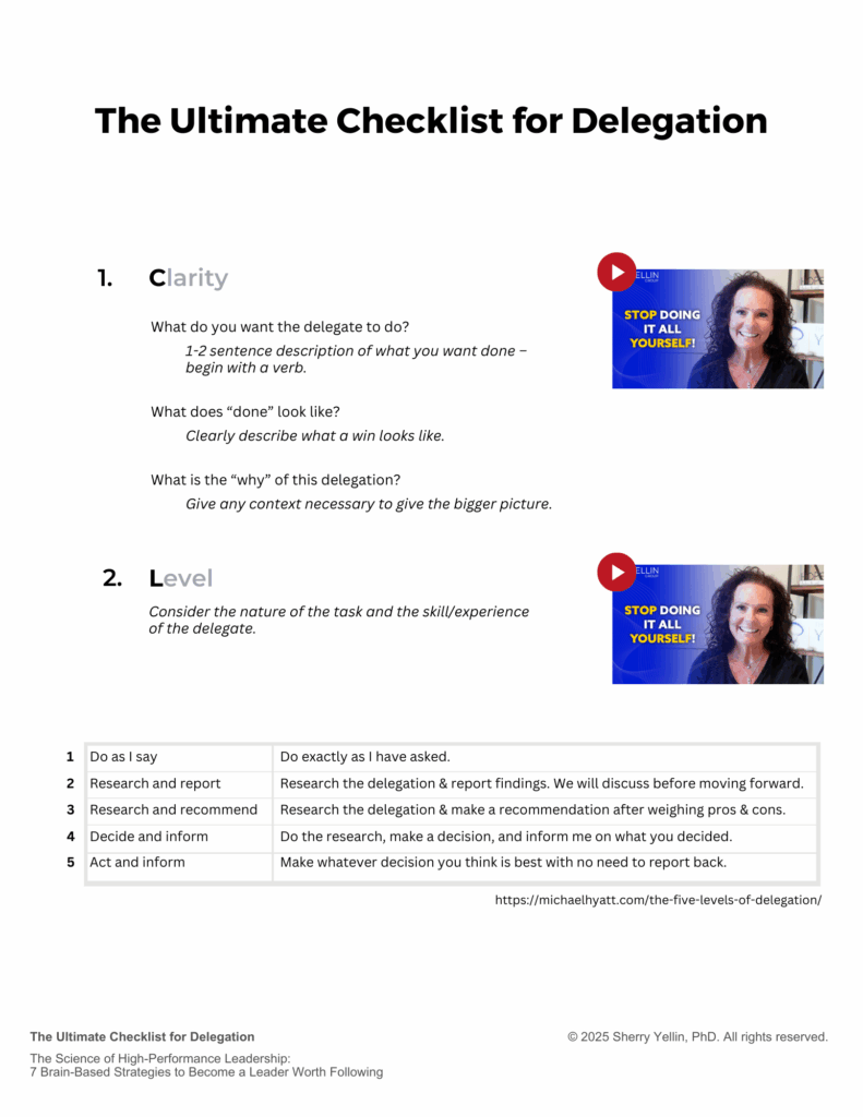 Delegation Checklist